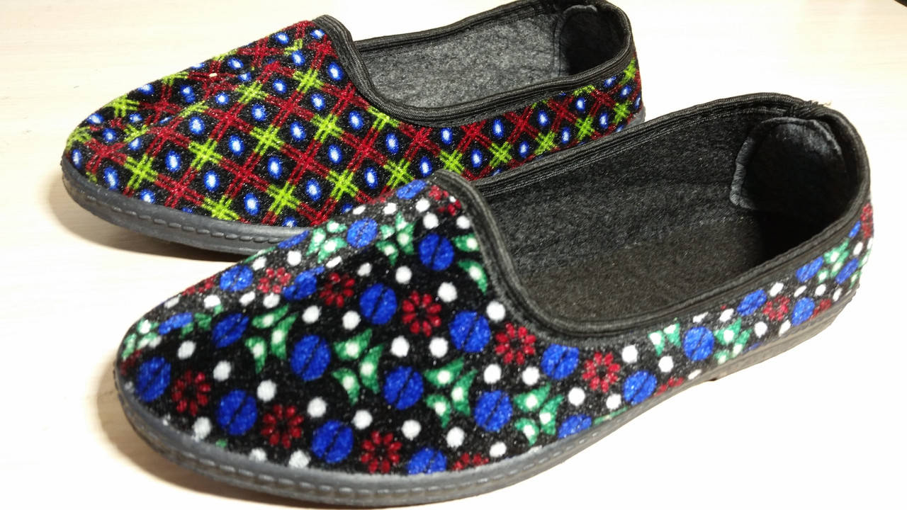 

Тапочки женские текстильные комнатные, Разные цвета