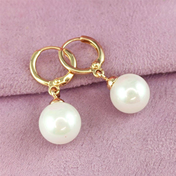 

Серьги подвески Xuping Жемчужинки медицинское золото позолота 18К А/В 1-1550