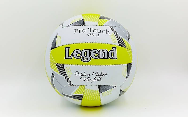 

Мяч волейбольный PU LEGEND (PU, №5, 3 слоя, сшит вручную)