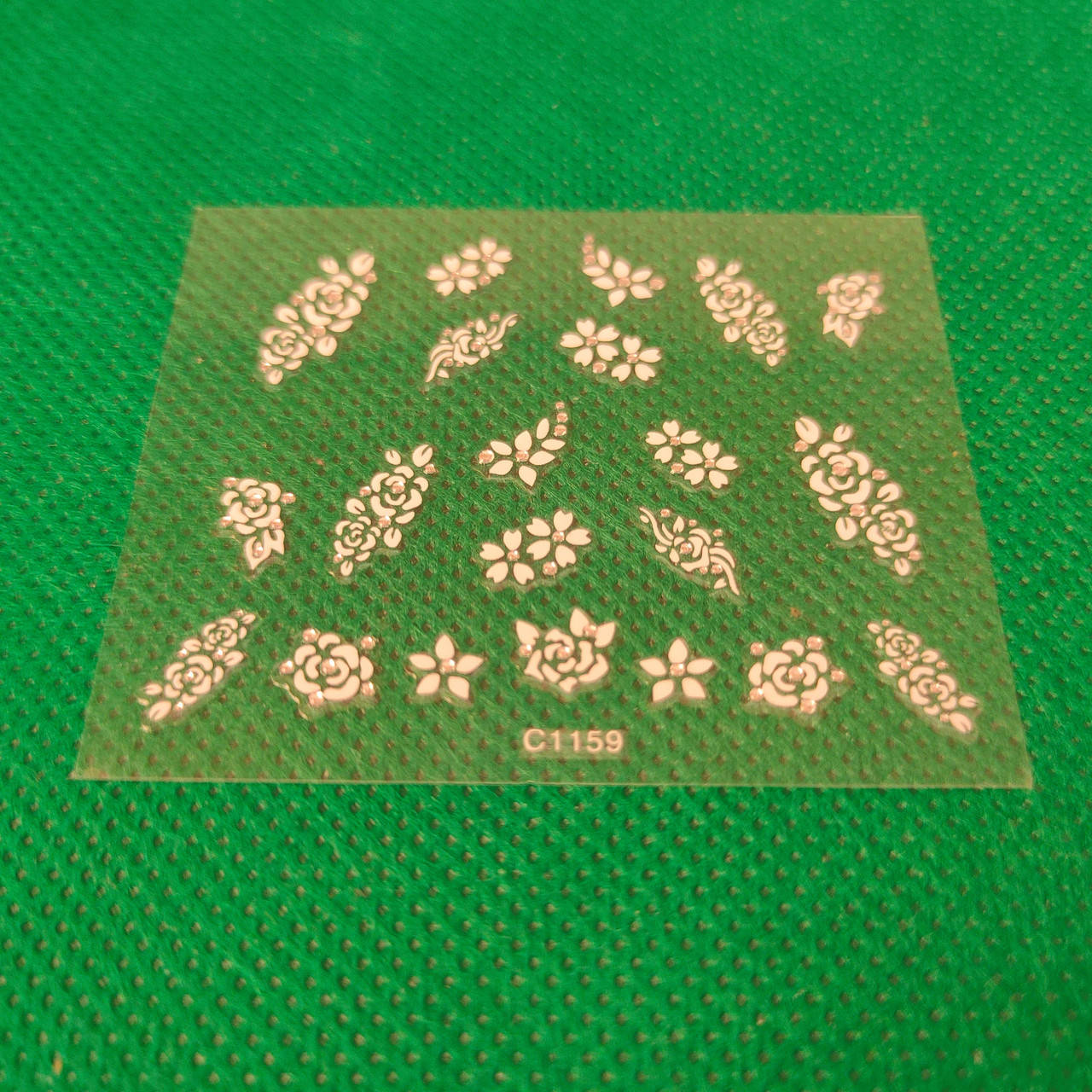 

Наклейки для свадебного маникюра Цветы самоклейки белые 1159, Белый