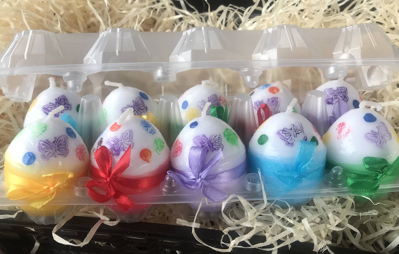 

Великодня / Пасхальна свічка яйце з бантиком