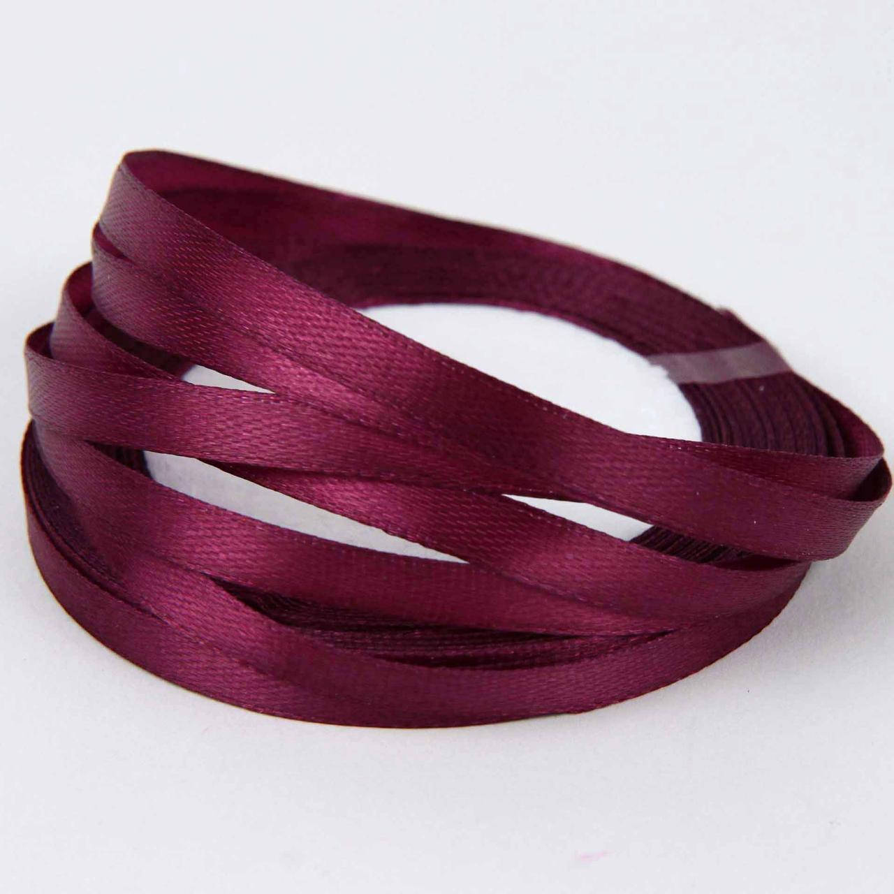 

Стрічка атласна для пакування, 6 мм. бордова