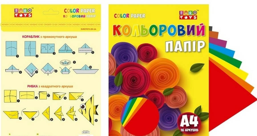 

Цветная бумага EuroToys, 16 листов А4