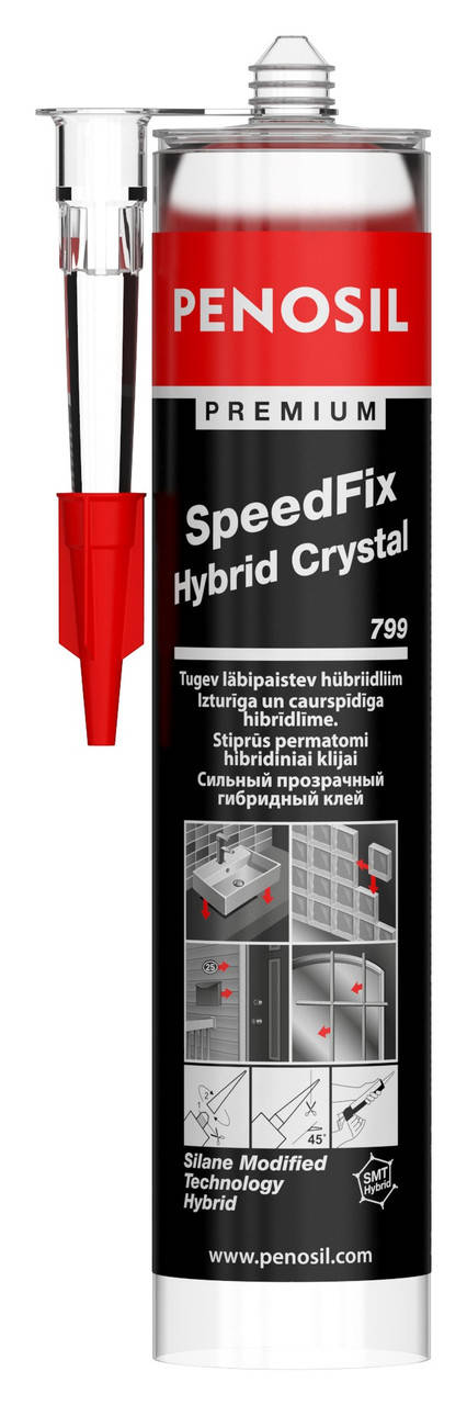 

Клей прочный гибридный PENOSIL Premium SpeedFix Hybrid Crystal 799, 290ml прозрачный