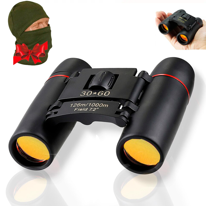 

Карманный бинокль Sakura 30х60 с чехлом + Подарок Балаклава 2в1, Олива