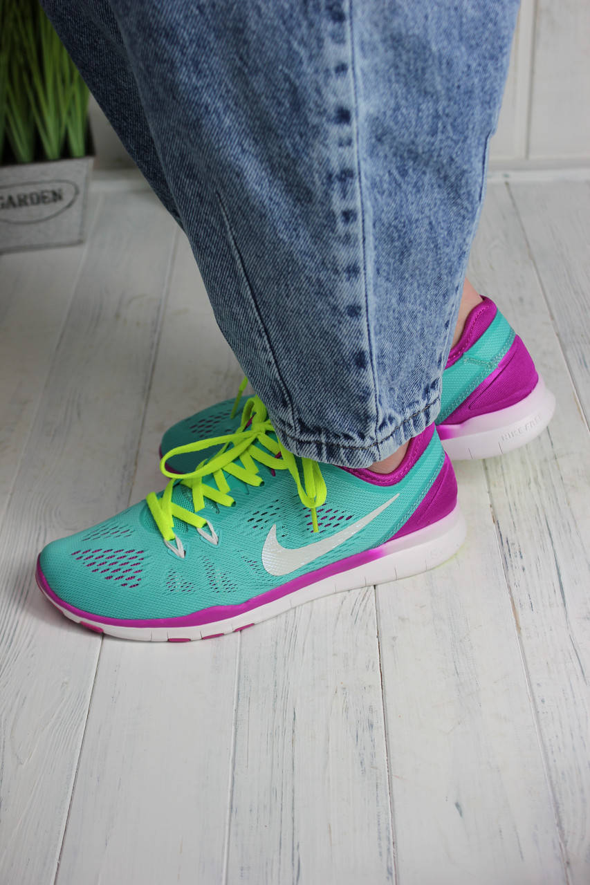

Кроссовки женские для бега Nike Free Run бирюза, Бирюзовый