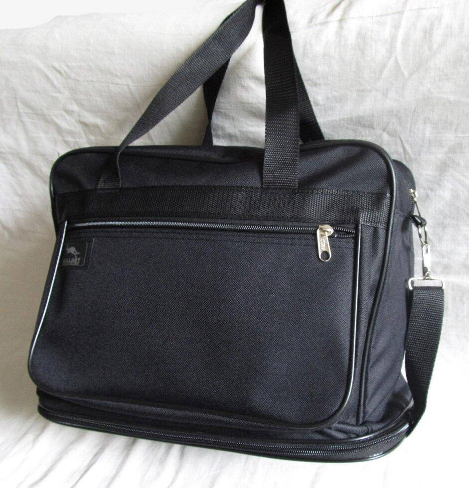 

Мужская сумка через плечо дорожная А4 с расширением 8w2070 черная, Черный