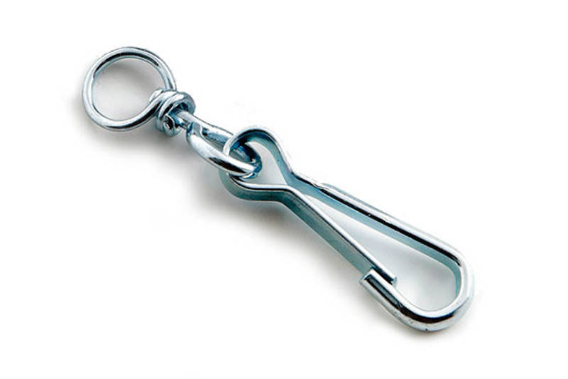 

Карабин пружинный с вертлюгом 50 мм (400шт/уп)