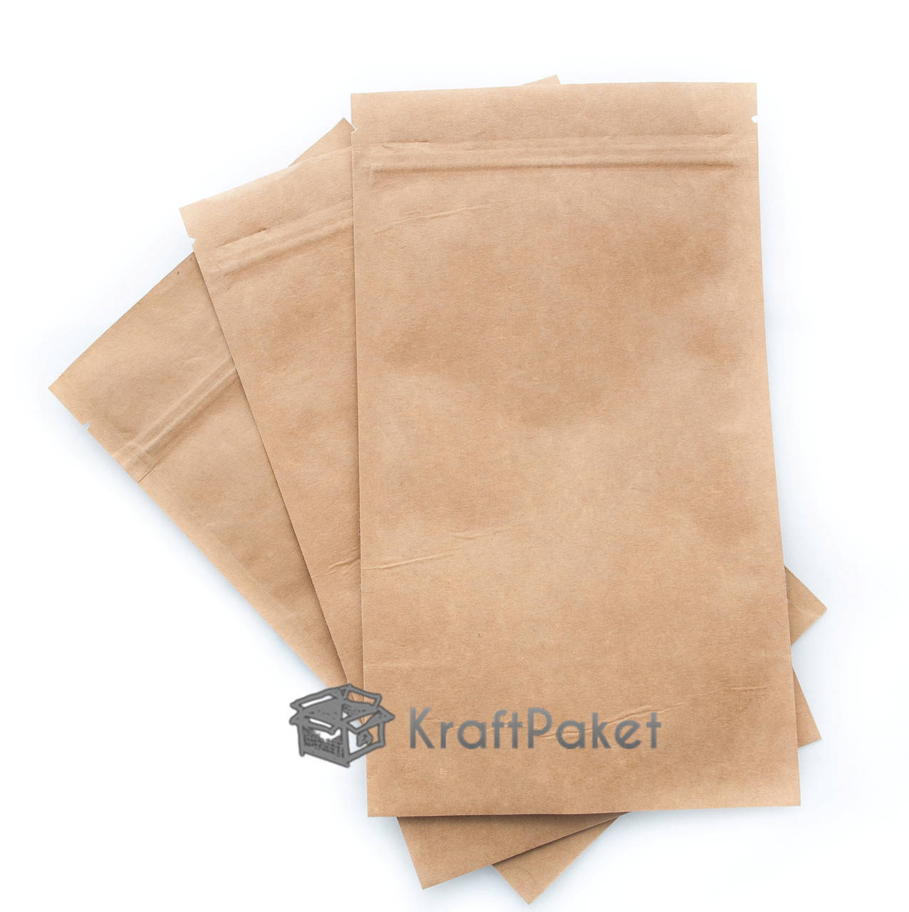

Дой-пак 140*240 Zip-замок крафт бумага, Коричневый