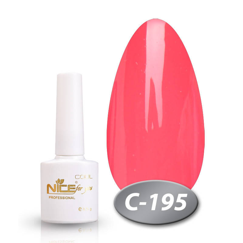 

Гель-лак Nice for you Cool C-195 8,5 светло красный коралл 8,5 мл