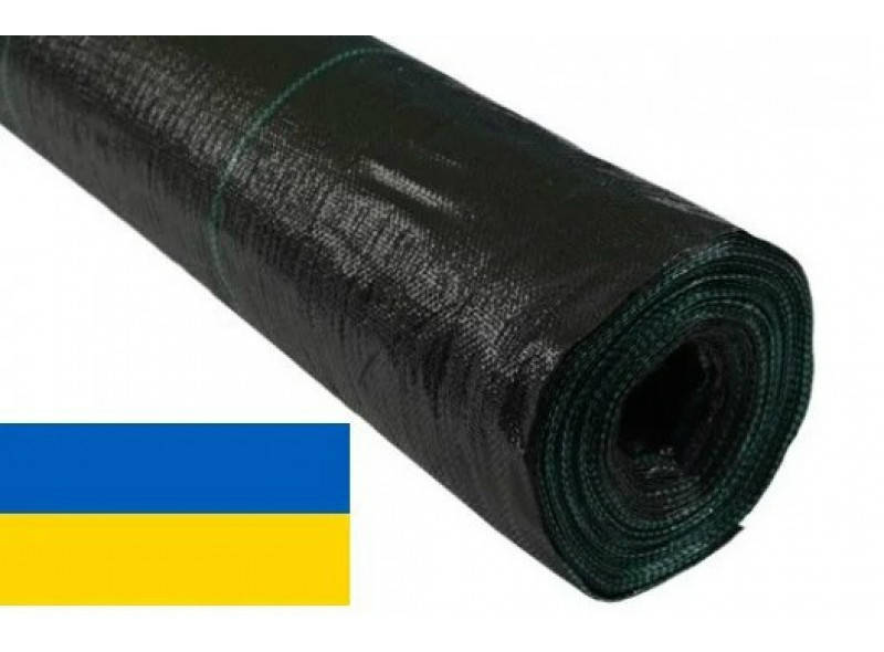 

Агроткань (Геоткань) 100г/кв.м 1,1м х 50м чёрная, мульчирующая, полипропиленовая, Украина, Черный