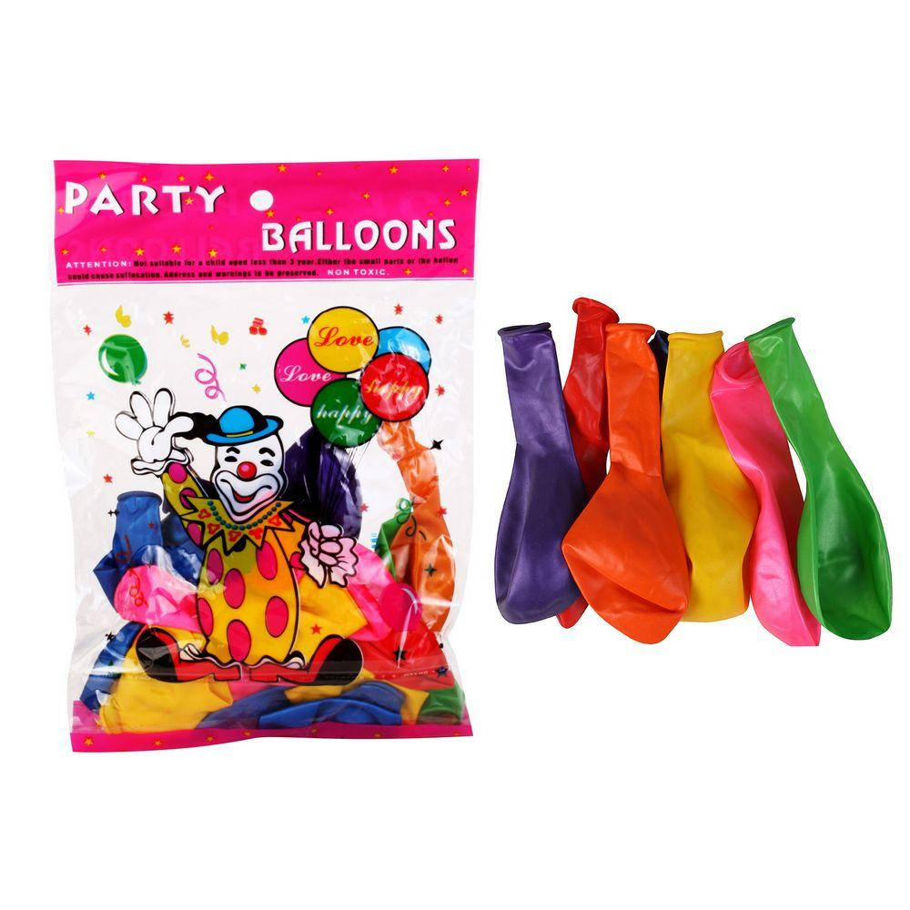 

Повітряні кульки різнокольорові без принту асорті 25шт