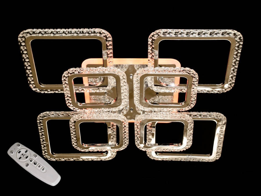 

Потолочная светодиодная люстра с диммером 165W 8170, Хром