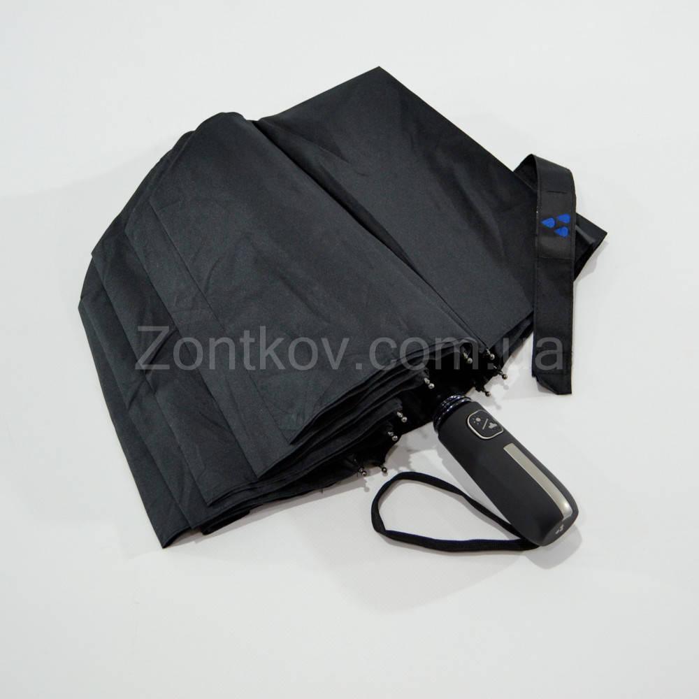 

Мужской зонт полуавтомат на 10 спиц от фирмы "Серебряный Дождь", Черный