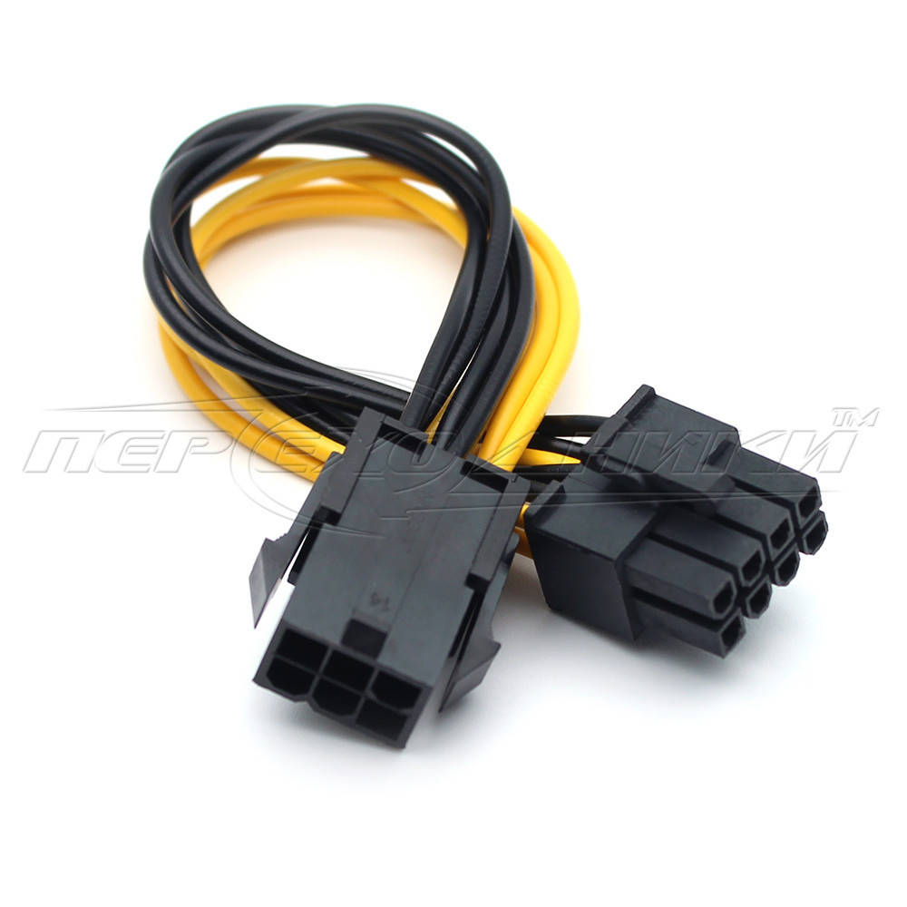 

Кабель питания для видеокарты PCI-E 6 pin to 8 pin, 10 см
