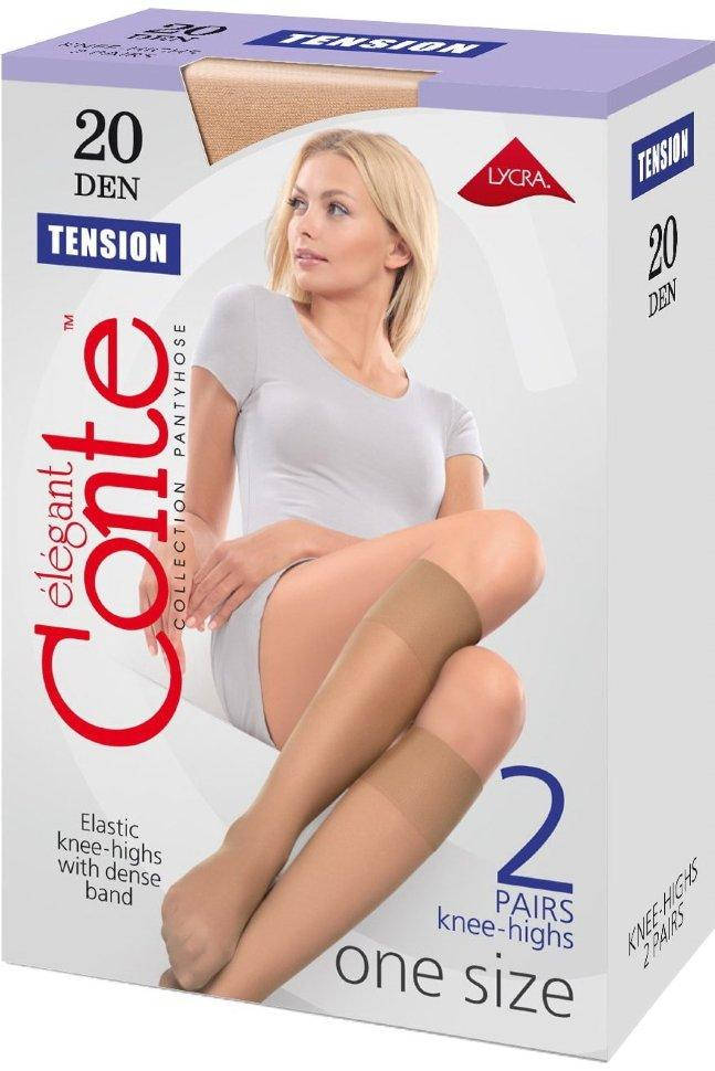 

Гольфы женские Conte Tension 20 Den, 2 пары, ONESIZE, natural