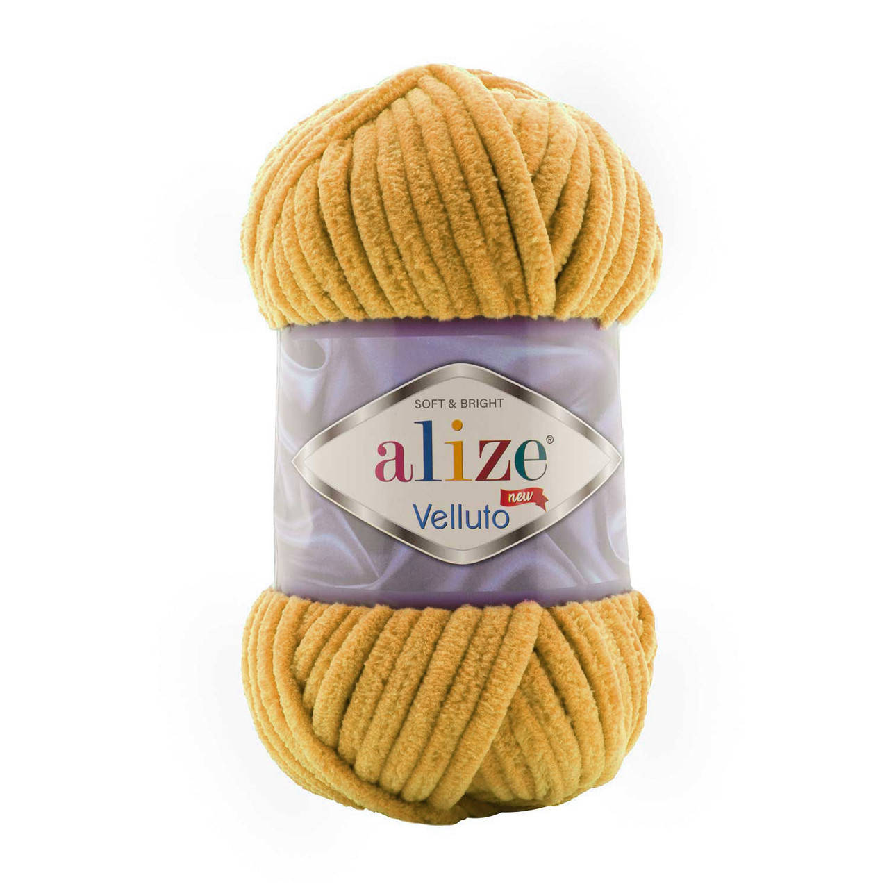 

Пряжа Alize Velluto 02 горчица