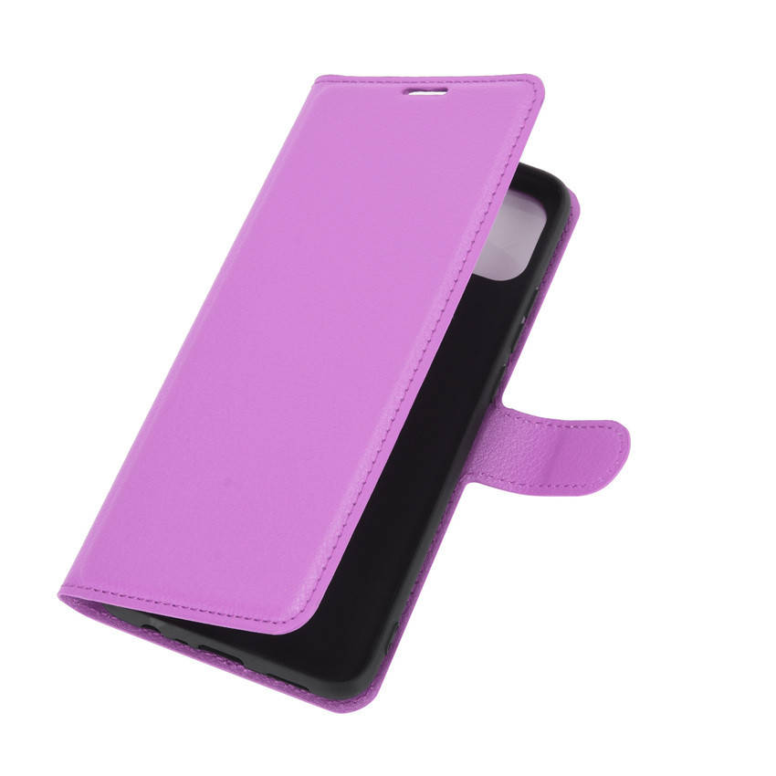 

Кожаный чехол книжка Lichee для Xiaomi Redmi Note 10 Pro (9 цветов) фиолетовый