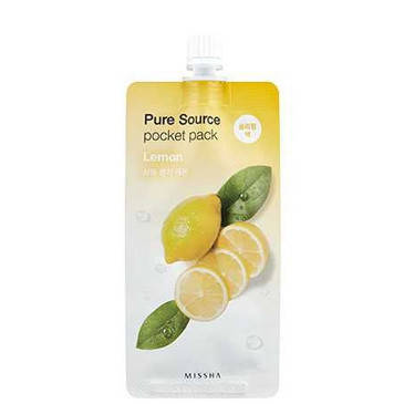 

Ночная маска с экстрактом лимона Missha Pure Source Pocket Pack - Lemon
