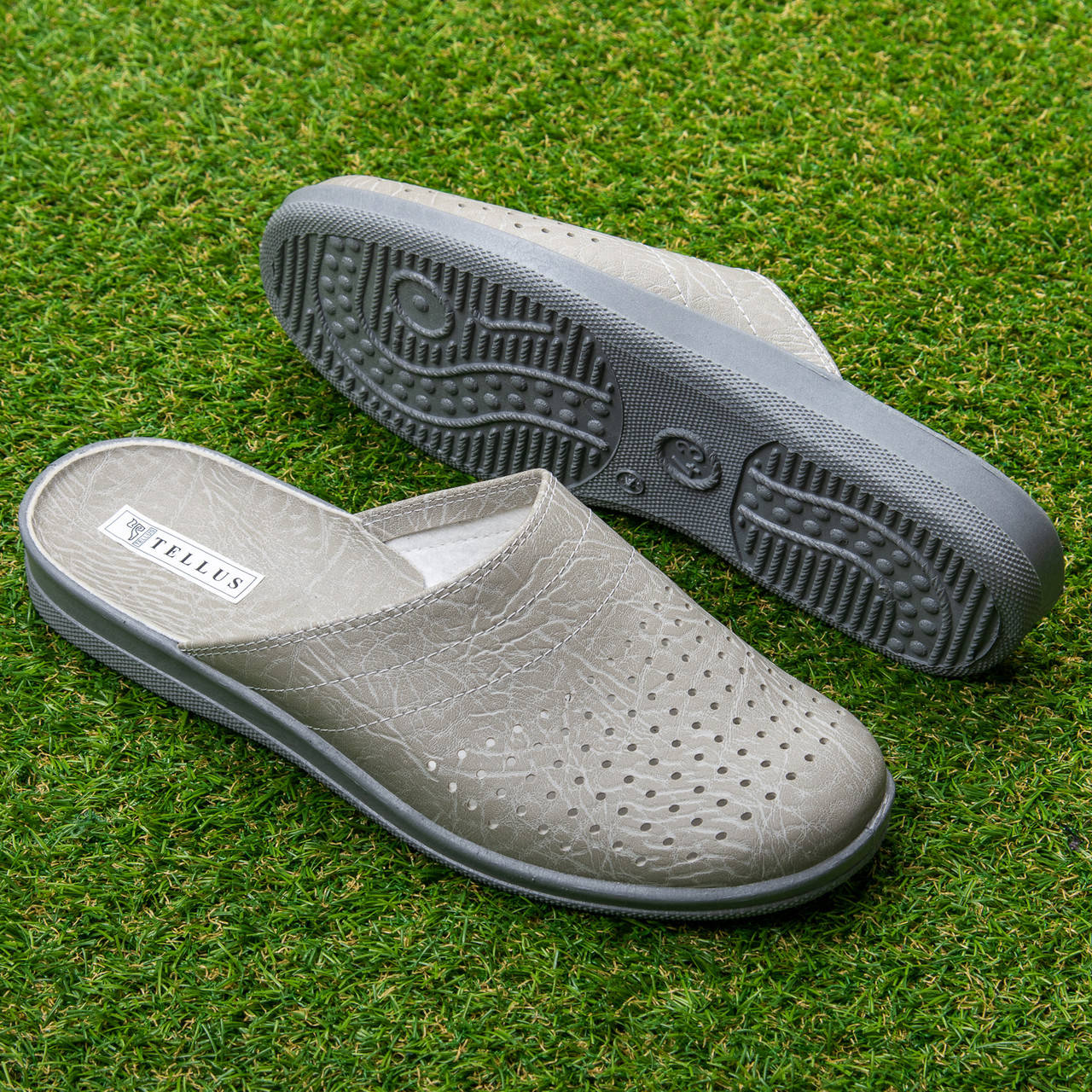 

Мужские тапочки Tellus светло-серые 52-13LGR 43, Светло-серый