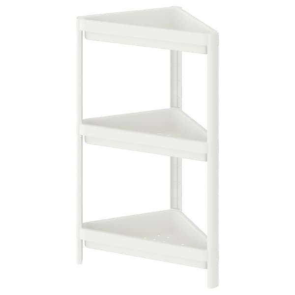 

VESKEN ВЕСКЕН, Кутовий стелаж, білий33x33x71 см Ikea, Белый