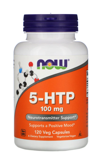 

5-HTP 5-гидрокситриптофан, Now Foods, 100 мг, 120 капсул (NOW-00106)