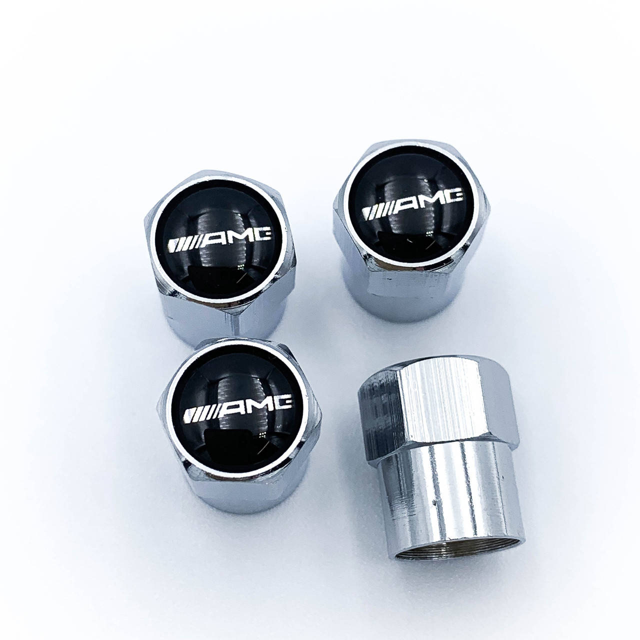 

Защитные колпачки на ниппеля Mercedes Benz (Мерседес) AMG 4 шт Хром