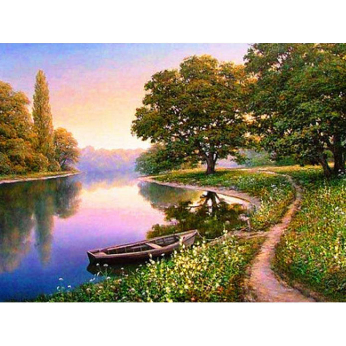 

Раскраска по номерам 40*50см J.Otten Озеро" карт.уп (холст на раме краски+кисти)