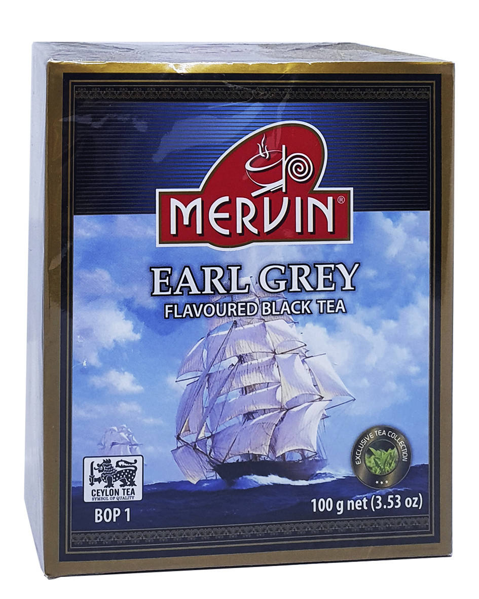 

Чай чорний з бергамотом Mervin Earl Grey 100 г (54754)