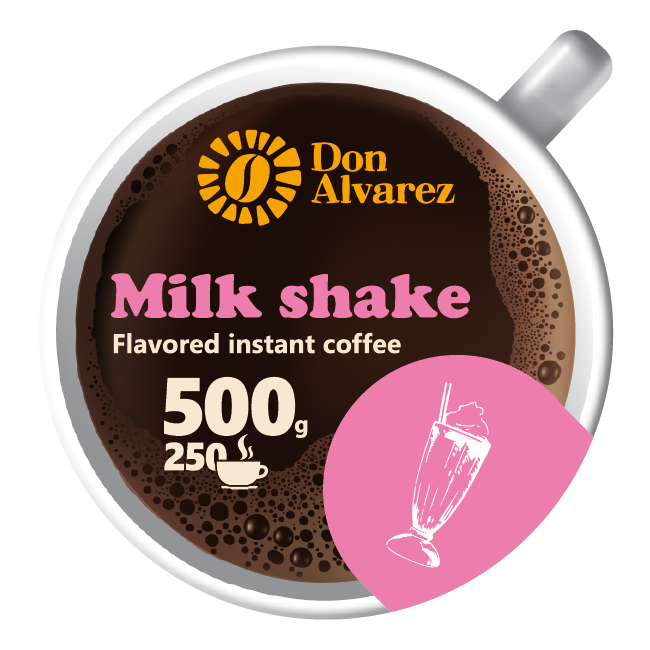 

Кофе растворимый с ароматом Молочний шейк 500 г сублимированный
