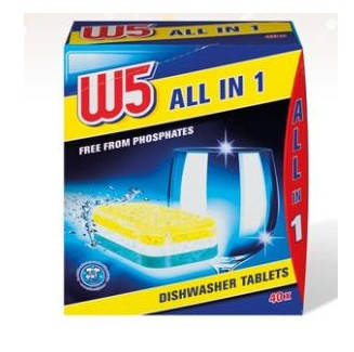 

Экологические таблетки для посудомоечной машины W 5 (40 шт)