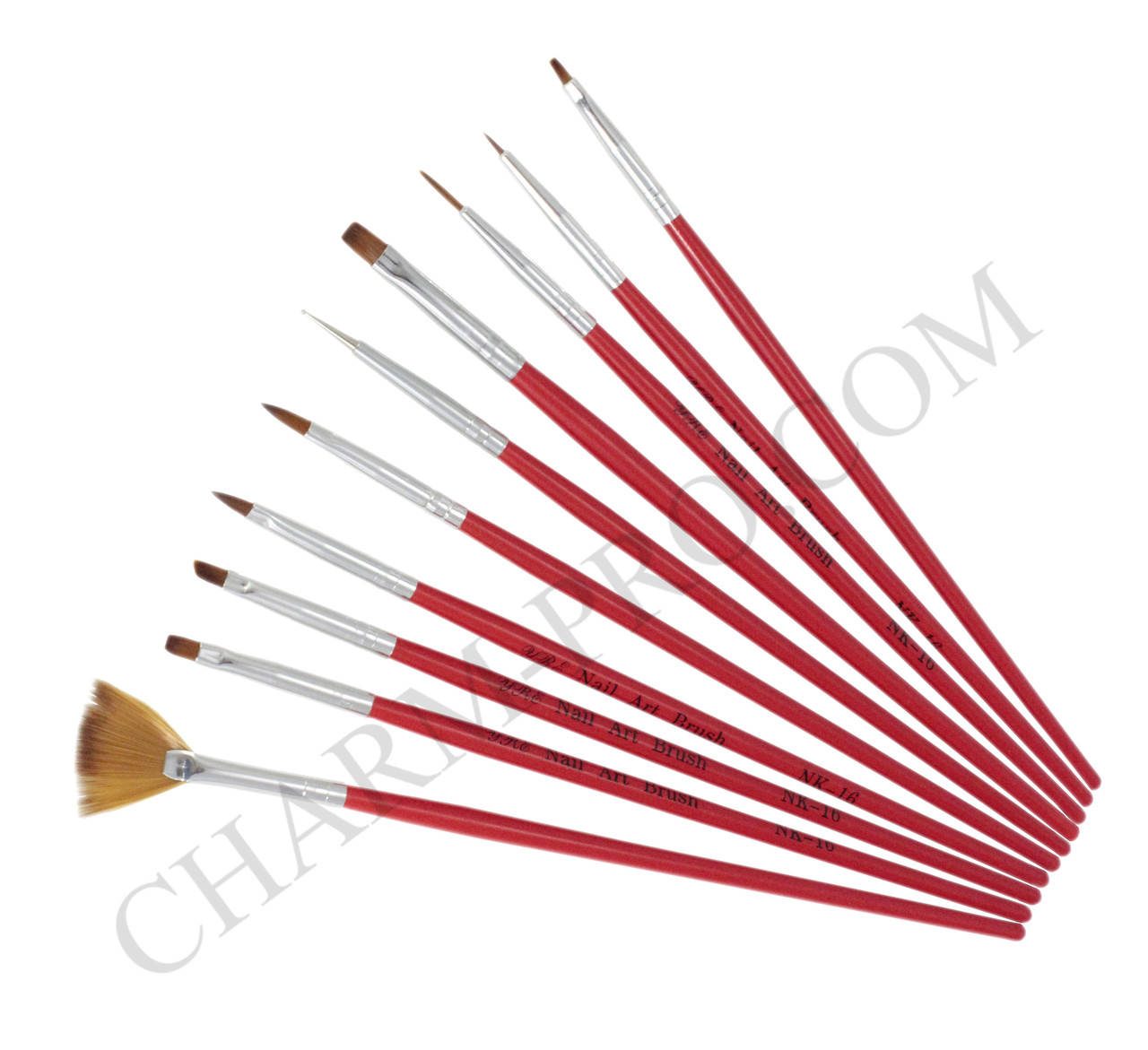 

Набор кистей для дизайна ногтей YRE NK-16 (10шт)