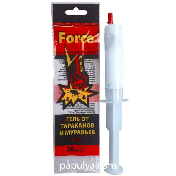 

Шприц-гель “Force” от тараканов и муравьев 20 мл форсе шприц