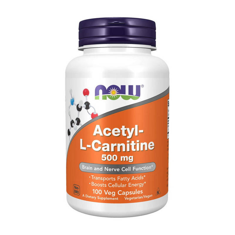 

Ацетил Л-Карнитин (L-Carnitine), 500 мг, 100 капсул - Now Foods