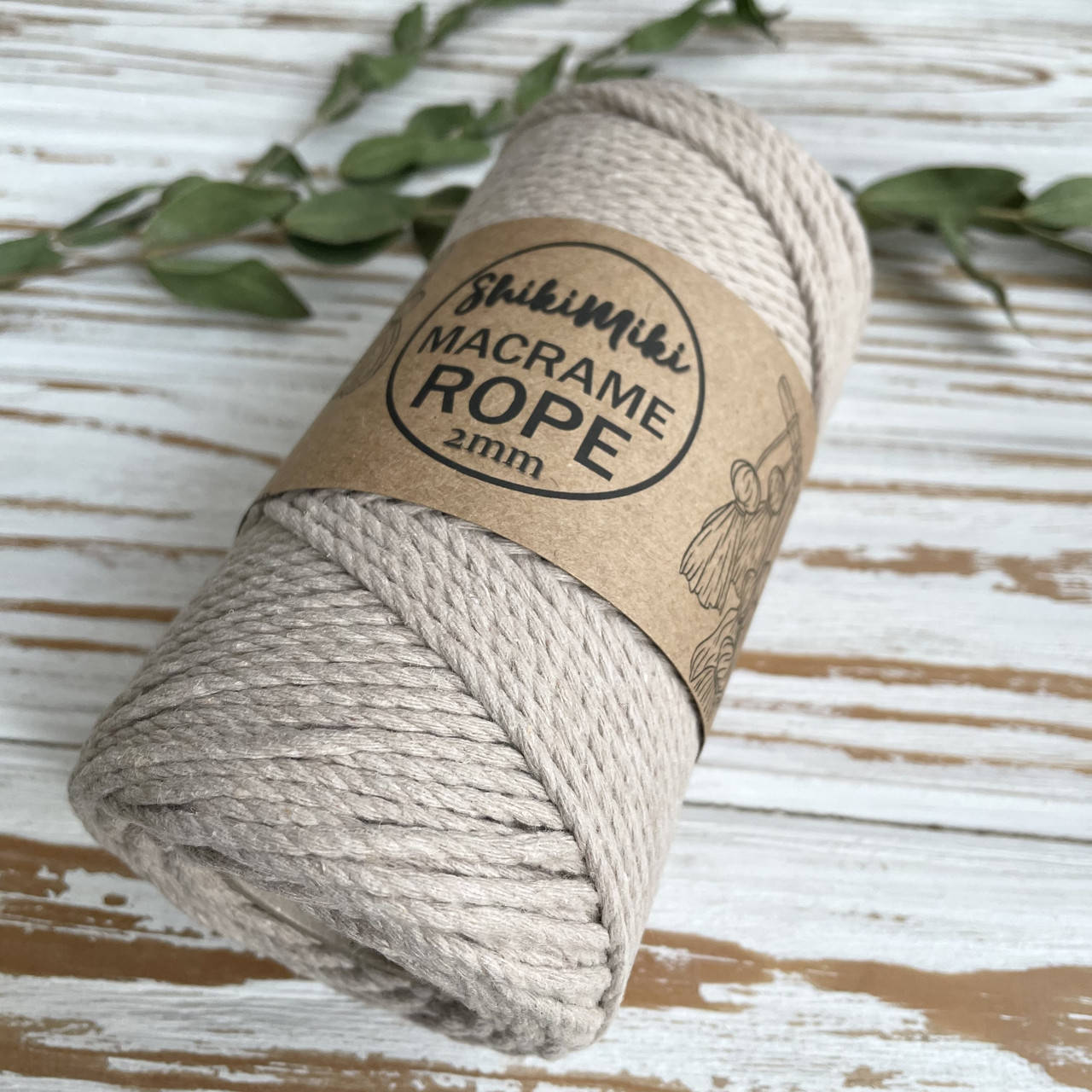 

Эко шнур Macrame Rope 2 mm, цвет Латте