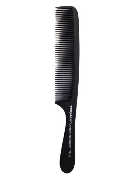 

Расческа гребень профессиональная для стрижки Termax Carbon Antistatic TM12, черная, Черный