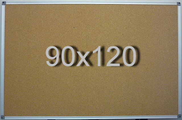 

Доска пробковая 90х120 см в алюминиевой раме UkrBoards. Дошка коркова в алюмінієвій рамі, Коричневый