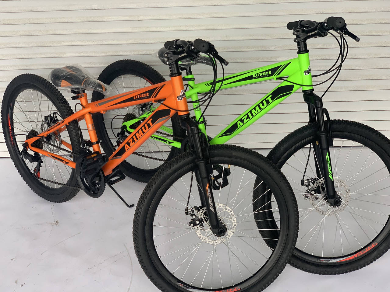 

Велосипед Azimut Extreme 24 чёрно-зилёный, Зелёный