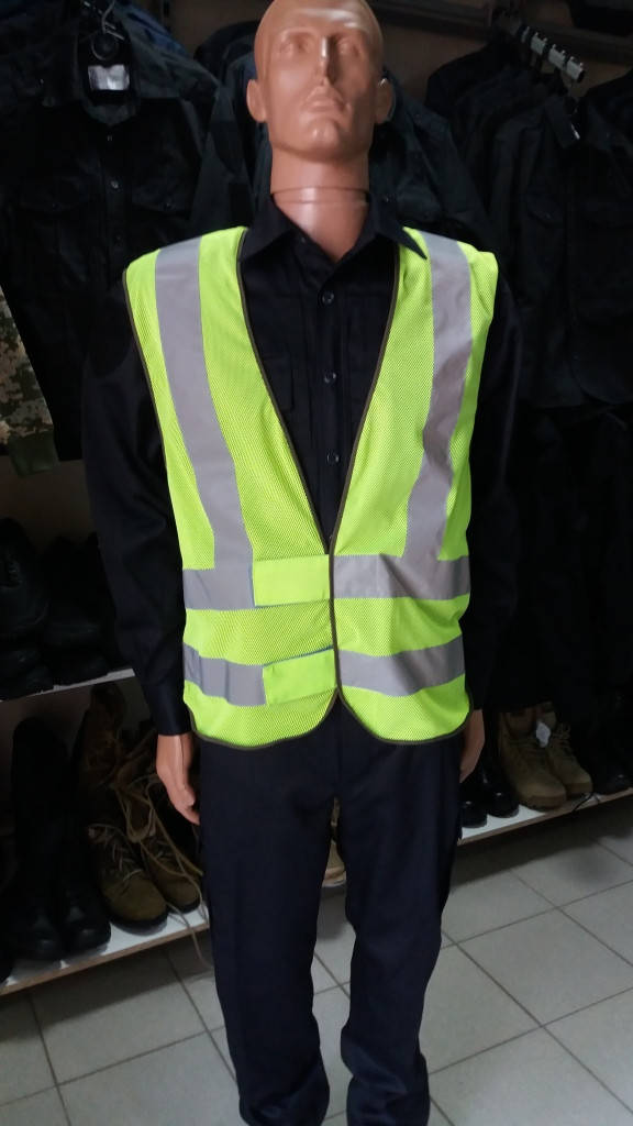 

Жилет для Полиции со светоотражающими полосами (ткань), Лимонный