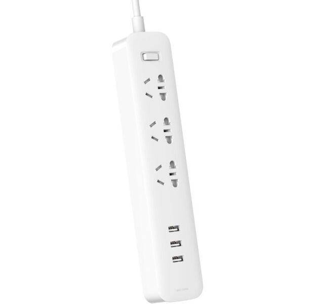 

Удлинитель Xiaomi Mi Power Strip (3 розетки + 3 USB-port) 27W NRB4049CN
