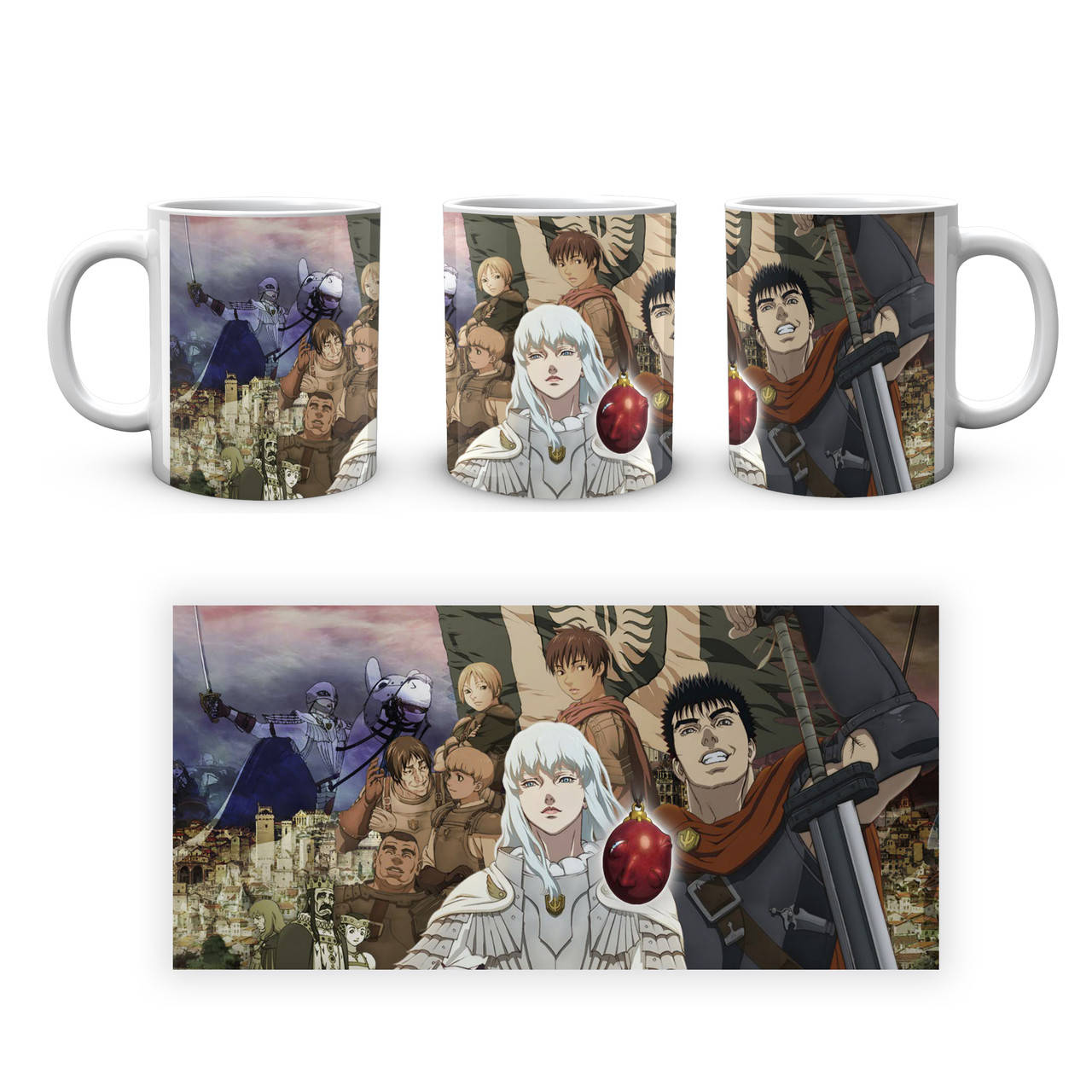 

Кружка GeekLand Berserk Берсерк Гаст и Гриффит anime B 02.10, Белый