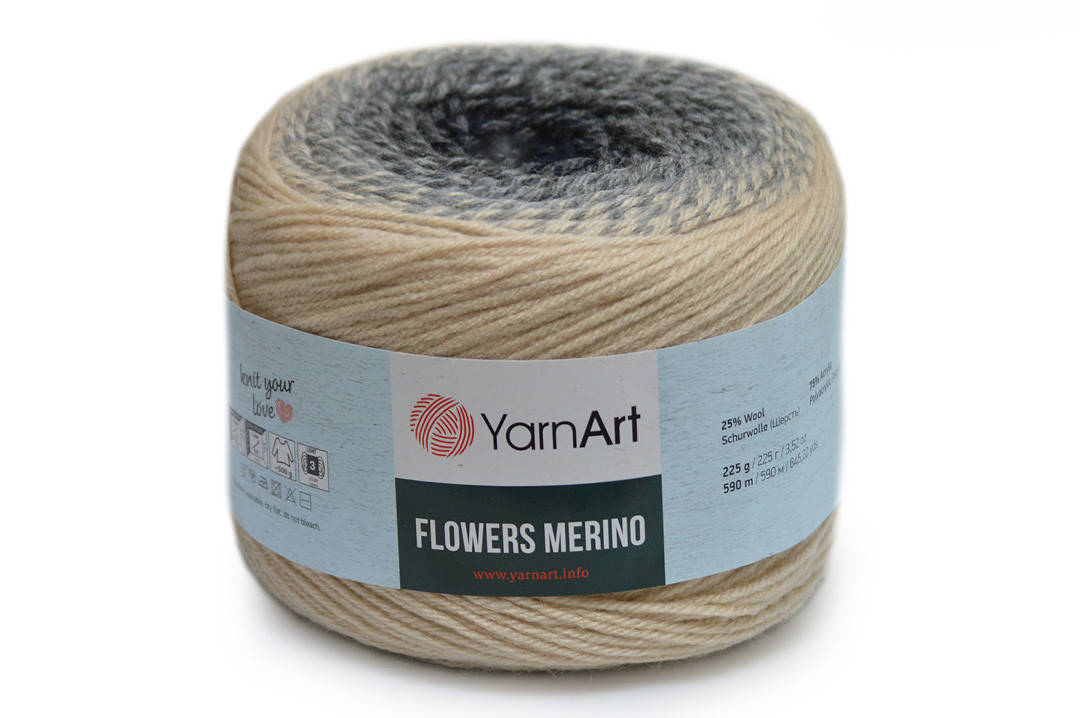 

YarnArt Flowers Merino, №553, Секционное крашение