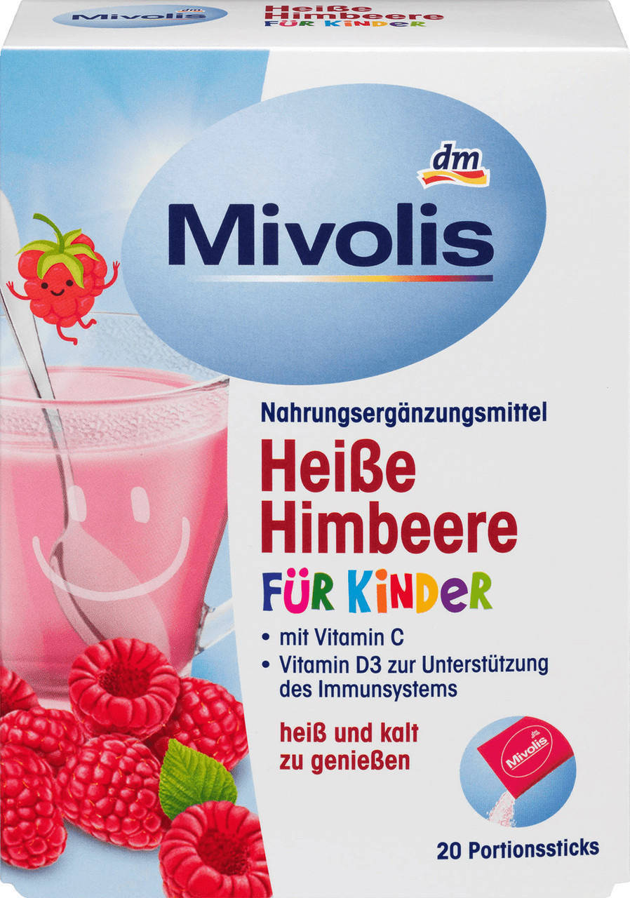 

Горячий напиток от простуды для детей Mivolis Himbeere für Kinder, 20 шт.