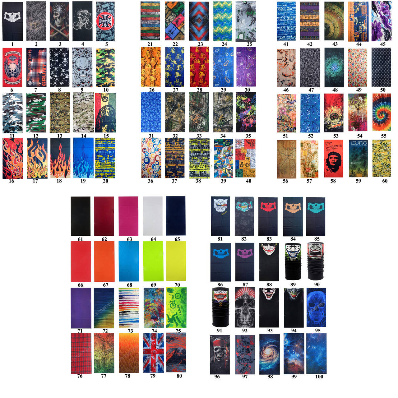 

Баф бандана повязка косынка балаклава летняя (100 РАСЦВЕТОК), Красный