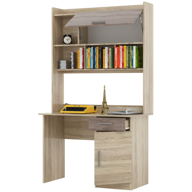 

Стол Школьник-3 + надстройка сонома + трюфель 110х55х188 см.