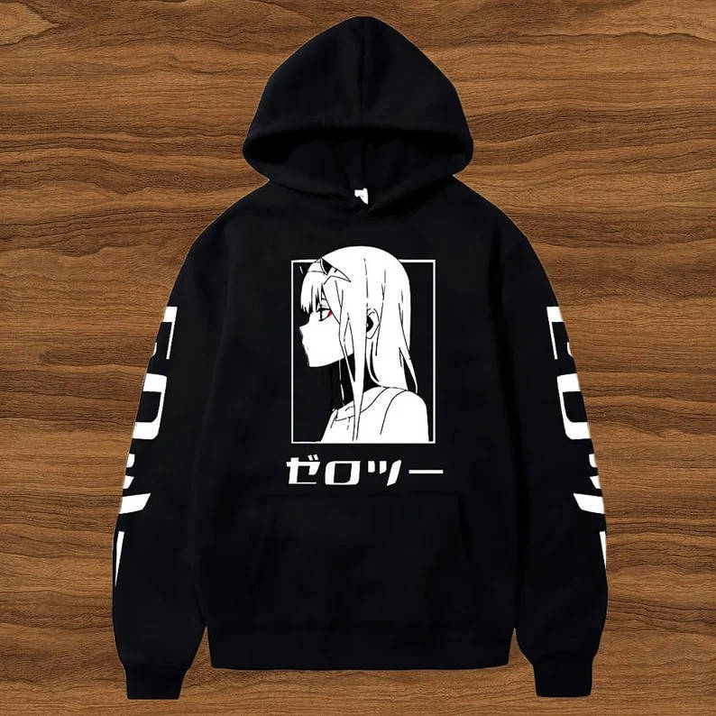 

Худи Аниме Franxx Hoodie толстовка, Черный