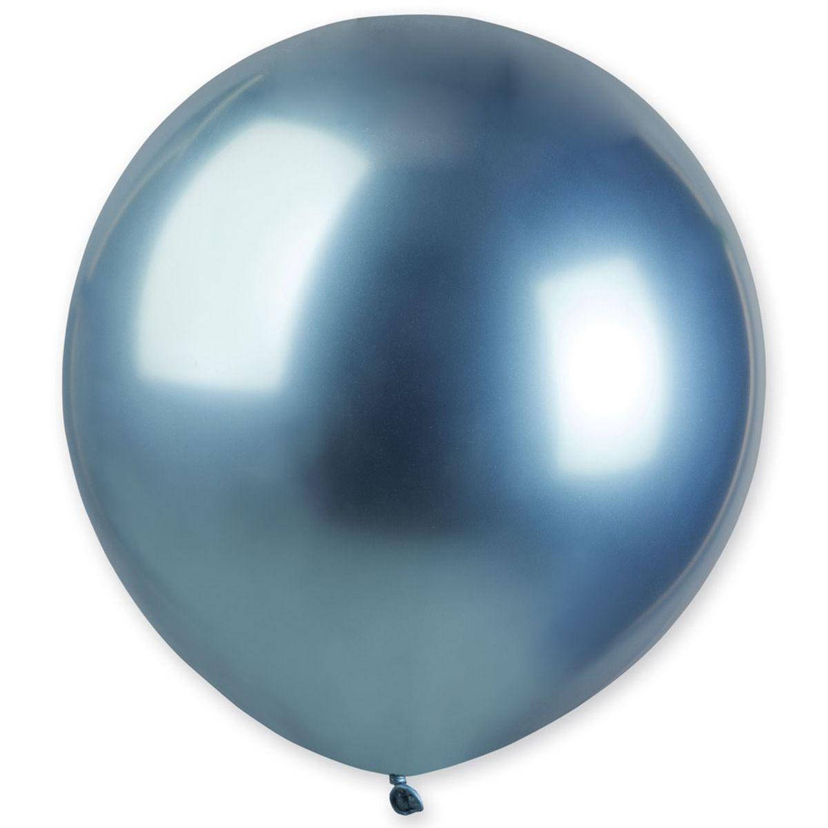 

Латексный круглый шар Gemar 18" хром синий shinyblue