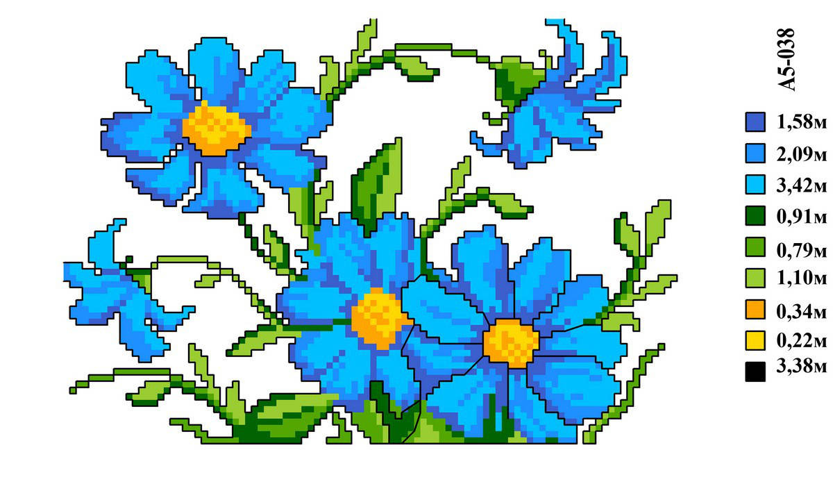 

Набор канва с нитками А5 038