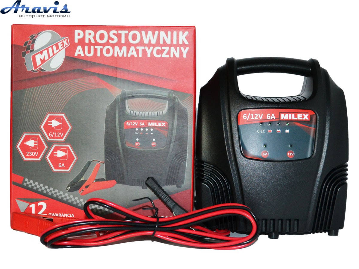 

Зарядное устройство для автомобильного аккумулятора Milex PA-61260 6-12В