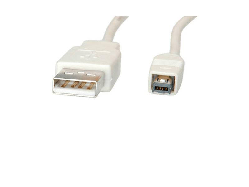 

Кабель пристроїв USB2.0 A-mini 4p M/M Roline 1.8m HiRose D=3.5mm Белый(11.02.8518)